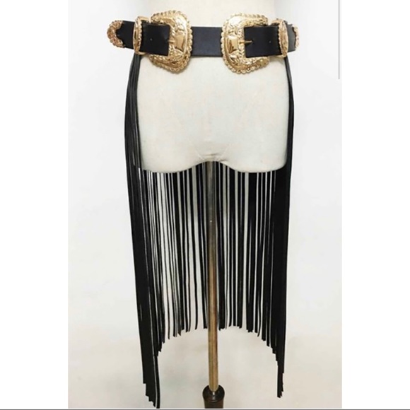 🌹NEW - (LAST ONE) SHANTI Belt in Black W/Gold Buckle - Picture 2 of 4